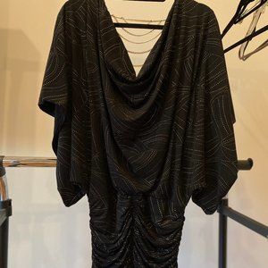 Black and Gold Chain Designer Dress